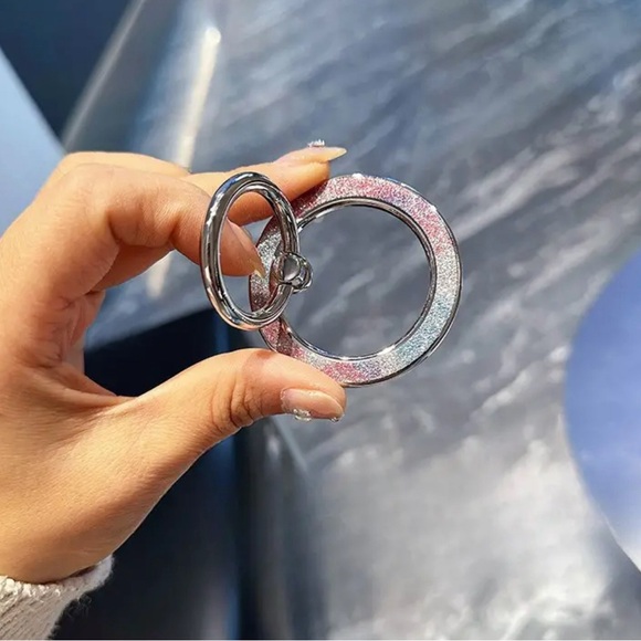 Sparkling Magnetic Phone Ring Holder and Kickstand Cute Glitter Finger GripStand - Picture 3 of 7